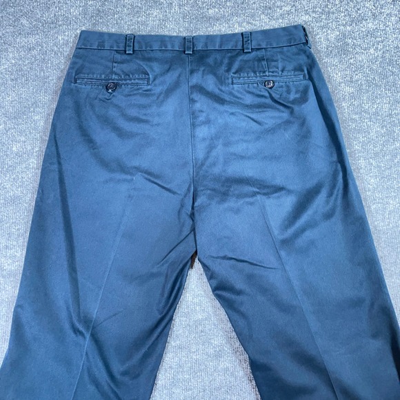 Jos. A. Bank Traveler Pants Men 34x32 Blue Flat Front Original Fit Cotton #AB475 - Picture 7 of 12